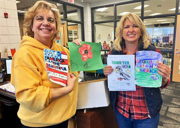 West Muskingum Elementary helps Helen Purcell celebrate Veterans Day!